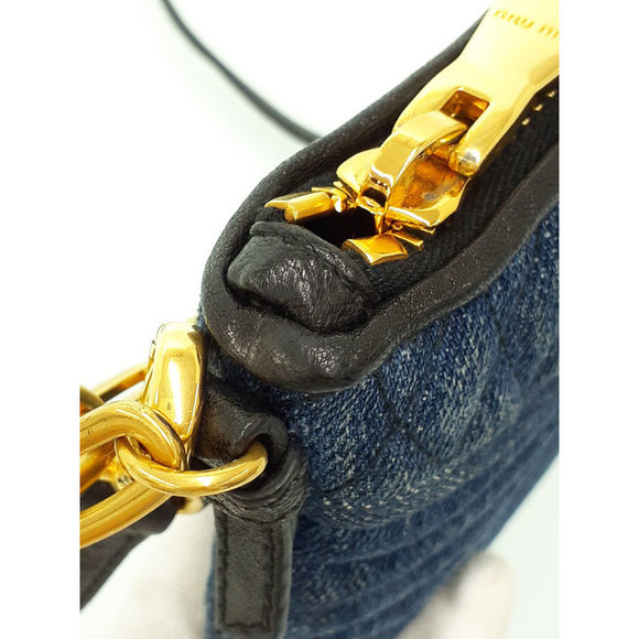 Miu Miu Denim 2way Handbag Black - Picture 8 of 9